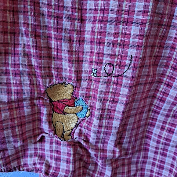 Vintage Winnie the Pooh Plaid Button Down Shirt - Picture 4 of 7